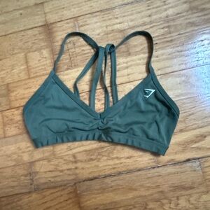 Gymshark minimal sports bra- army green